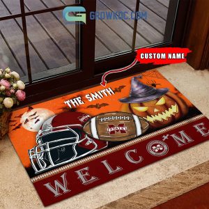 Mississippi State Bulldogs NCAA Football Welcome Halloween Personalized Doormat