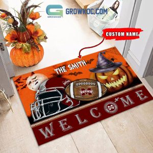 Mississippi State Bulldogs NCAA Football Welcome Halloween Personalized Doormat