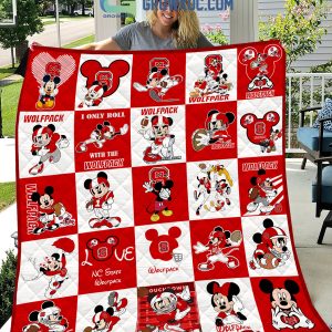 NC State Wolfpack NCAA Mickey Disney Fleece Blanket Quilt