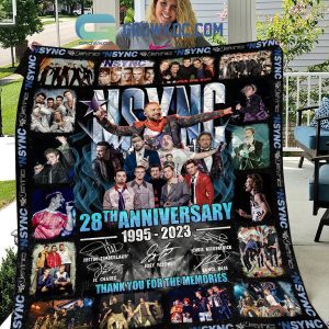 NSYNC 28th Anniversary 1995 2023 Memories Fleece Blanket Quilt