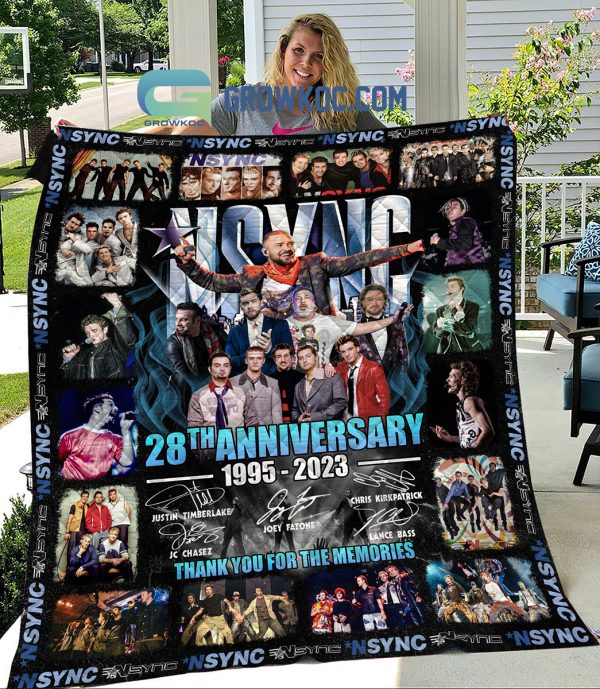 NSYNC 28th Anniversary 1995 2023 Memories Fleece Blanket Quilt