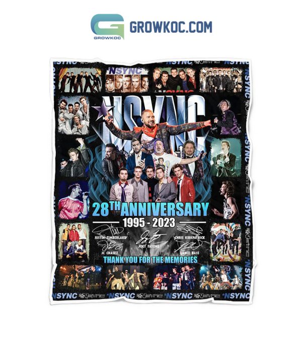 NSYNC 28th Anniversary 1995 2023 Memories Fleece Blanket Quilt