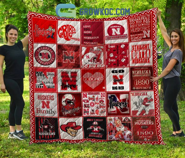 Nebraska Cornhuskers NCAA Collection Design Fleece Blanket Quilt