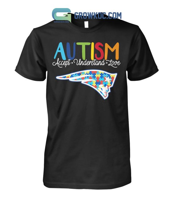 New England Patriots NFL Autism Awareness Accept Understand Love Shirt