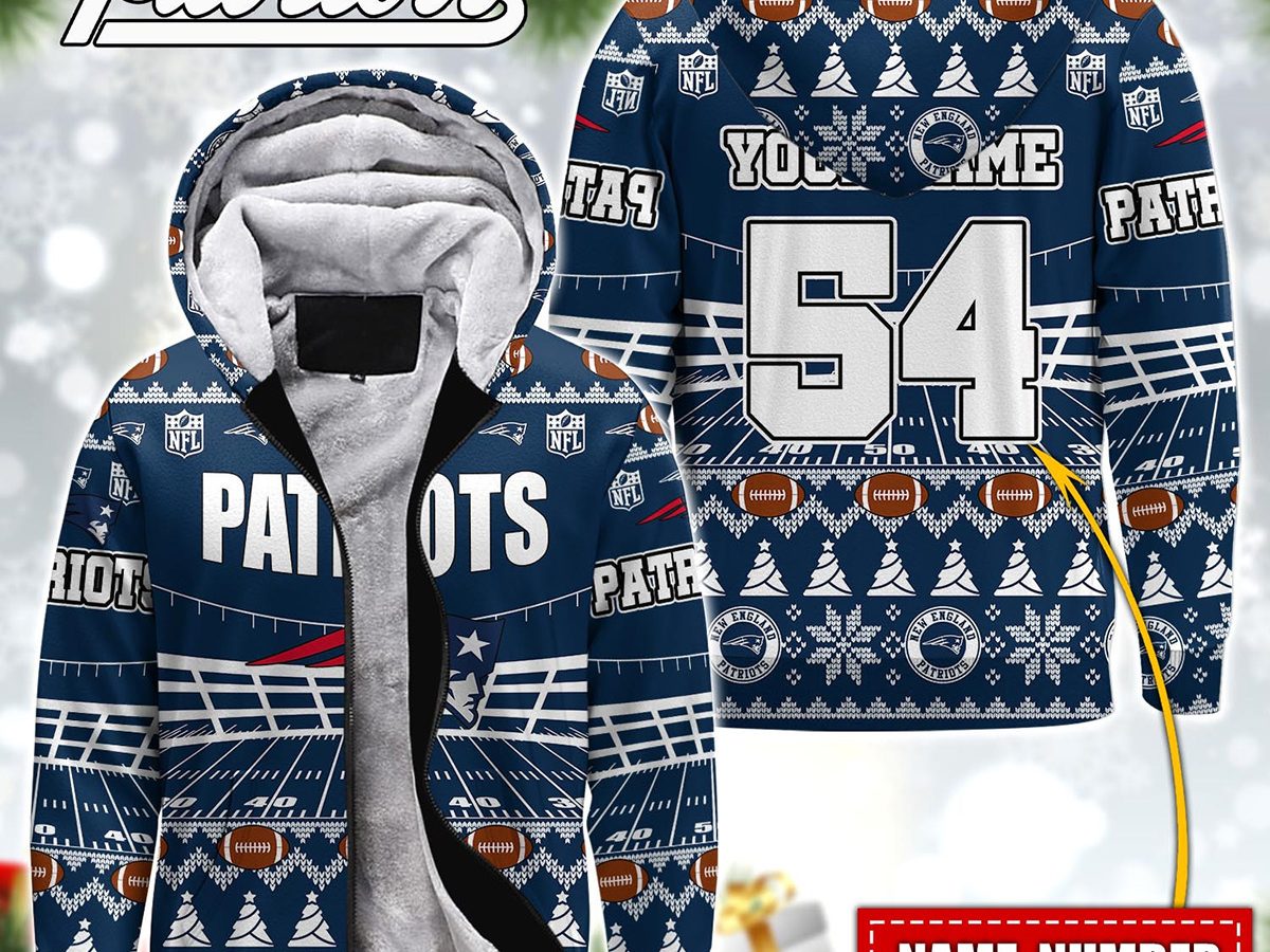 New England Patriots Zipper Sweatshirt Footballs 3D Hoodie All Over Printed  - T-shirts Low Price