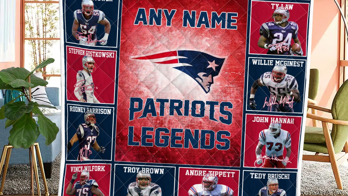 New England Patriots NFL Legends In History Personalized Fleece