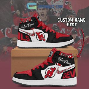 New Jersey Devils NHL Personalized Air Jordan 1 Shoes