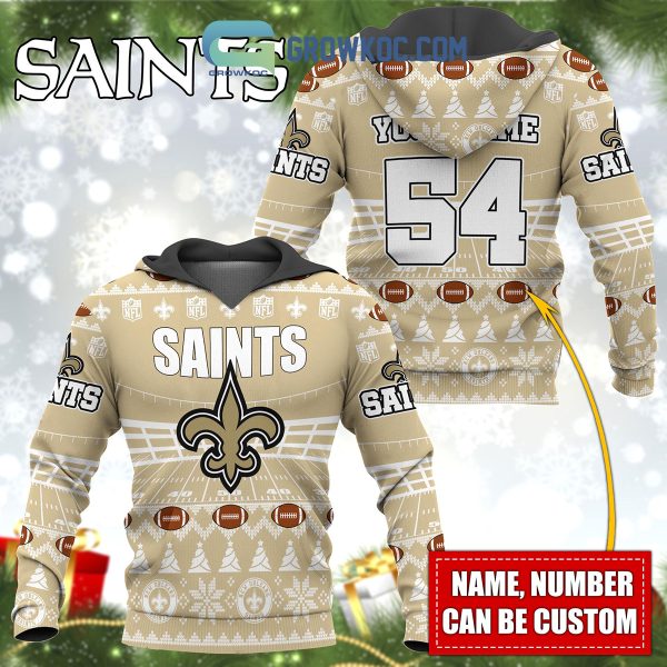 New Orleans Saints NFL Christmas Personalized Hoodie Zipper Fleece Jacket