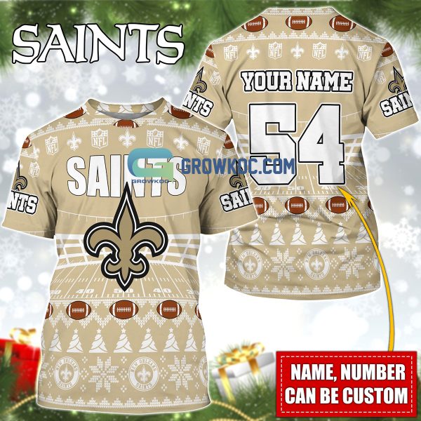New Orleans Saints NFL Christmas Personalized Hoodie Zipper Fleece Jacket