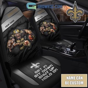 New Orleans Saints NFL Mascot Get In Sit Down Shut Up Hold On Personalized Car Seat Covers