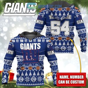 New York Giants NFL Christmas Personalized Hoodie Zipper Fleece Jacket
