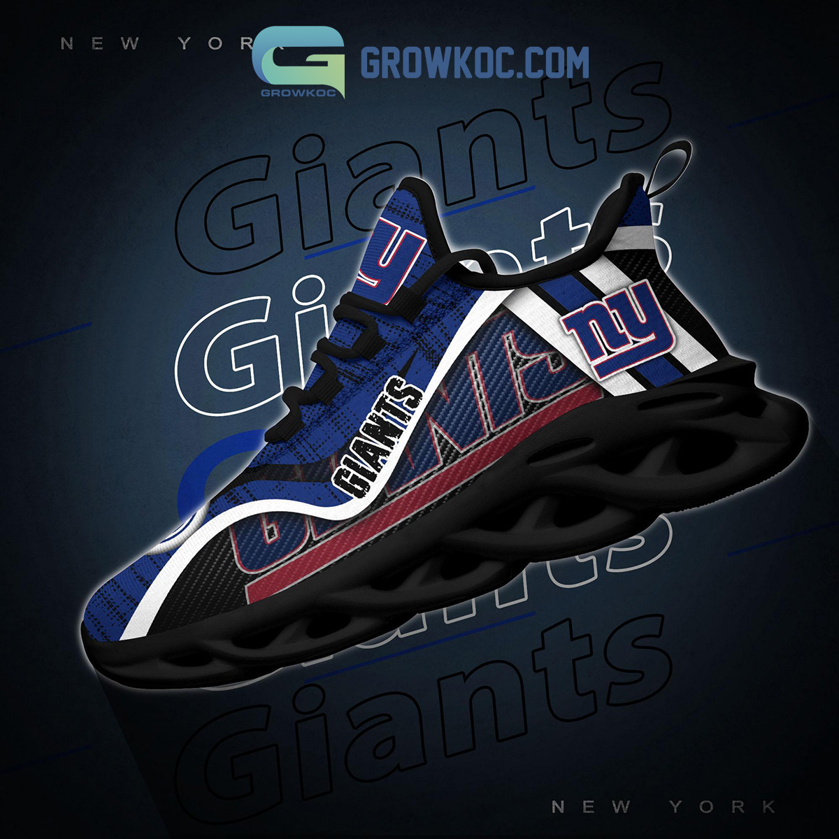 New York Giants NFL New Clunky Sneakers Max Soul Shoes For Men And Women -  Banantees