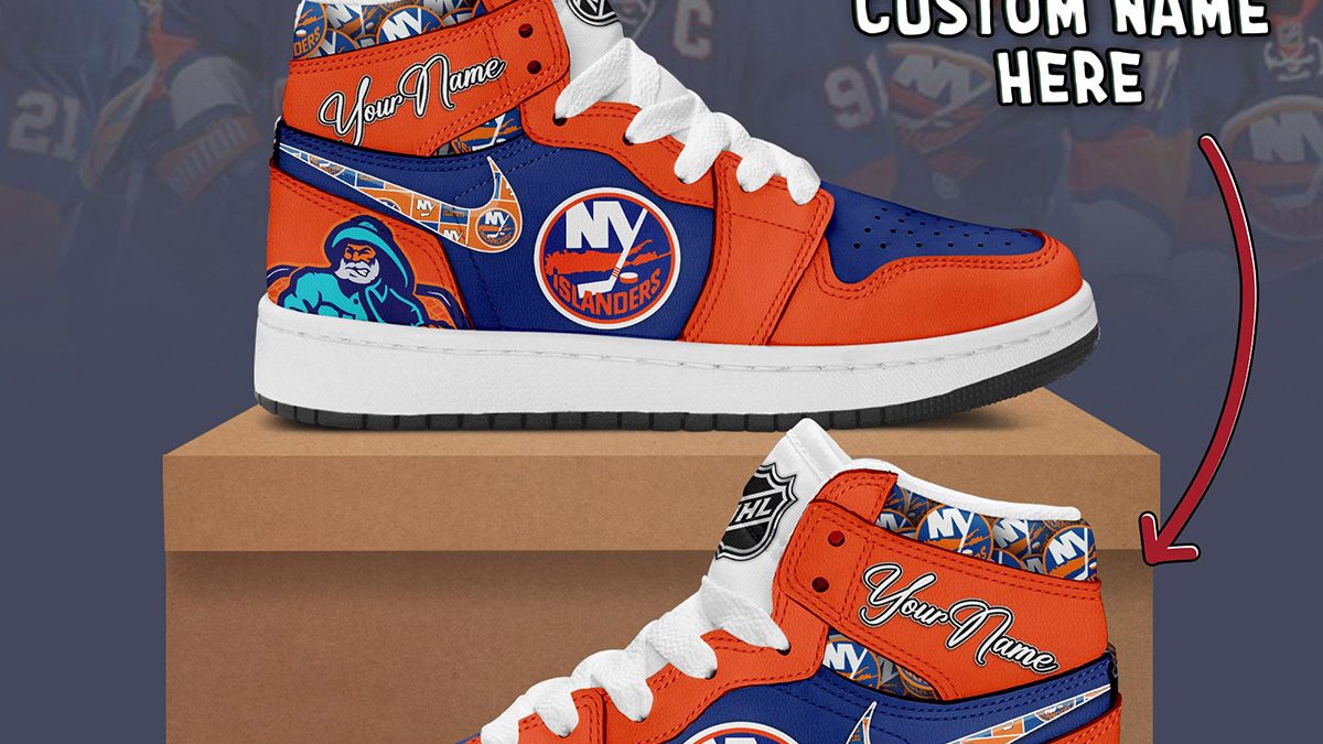 New York Islanders NHL Personalized Air Jordan 1 Shoes - Growkoc