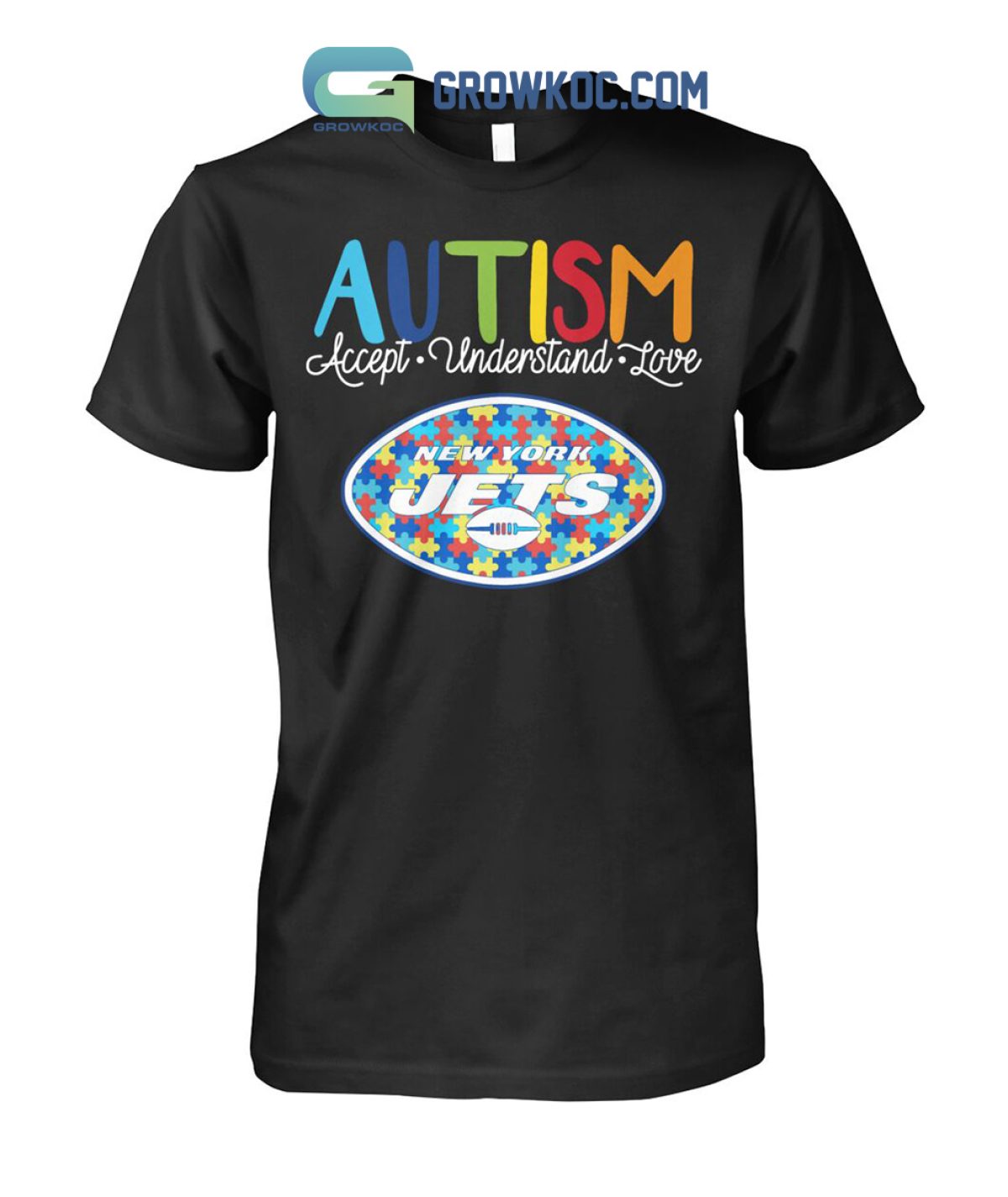 New York Jets NFL Autism Awareness Personalized Hoodie T Shirt - Growkoc