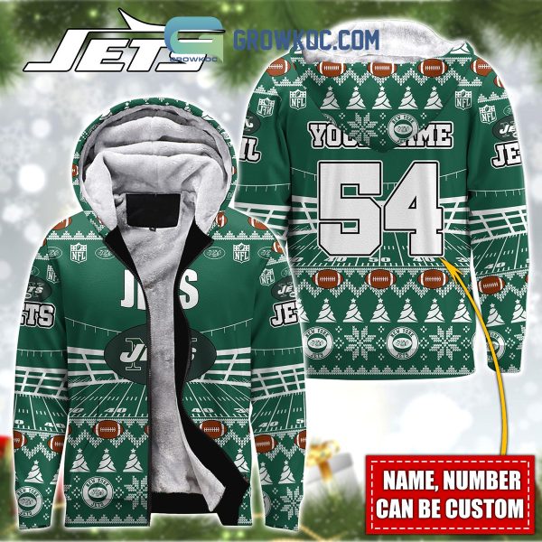 New York Jets NFL Christmas Personalized Hoodie Zipper Fleece Jacket