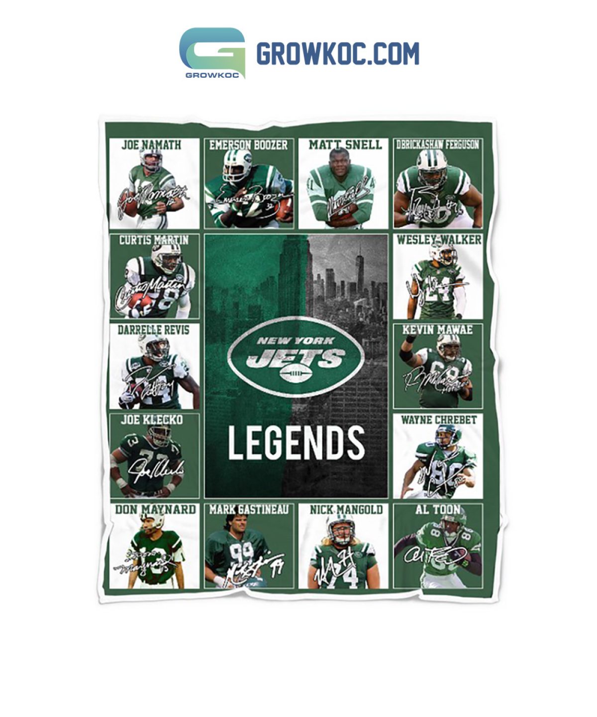 Jets Football Fleece Blanket