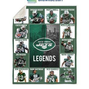 New York Jets NFL Legends In History Fleece Blanket Quilt
