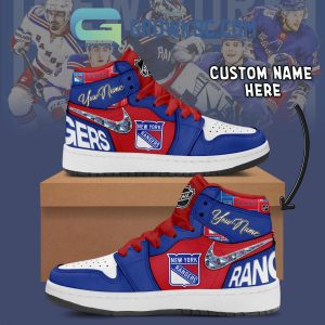New York Rangers NHL Personalized Air Jordan 1 Shoes