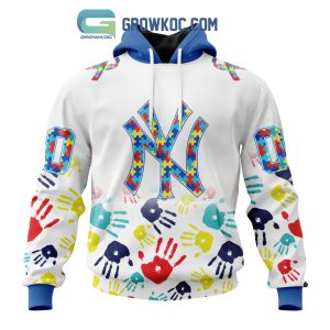 New York Yankees MLB Autism Awareness Hand Design Personalized Hoodie T Shirt