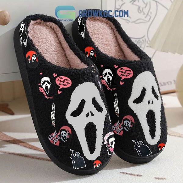 No You Hang Up First Ghost Halloween House Slippers
