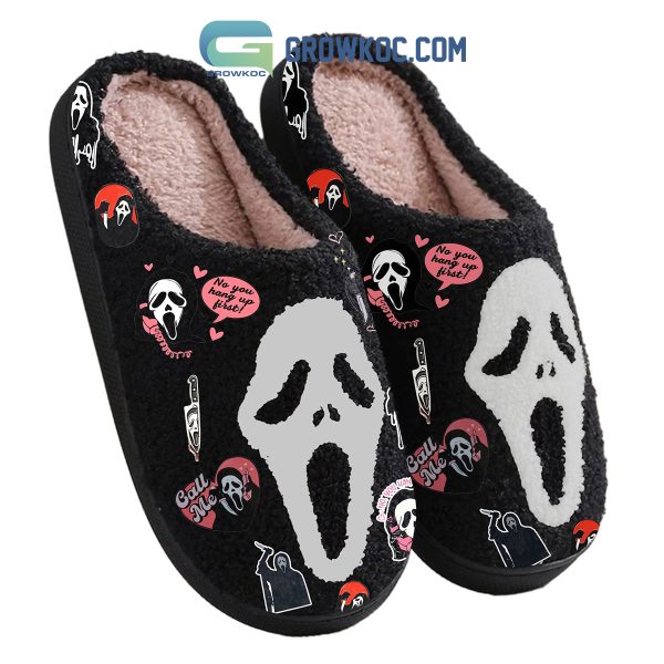 No You Hang Up First Ghost Halloween House Slippers