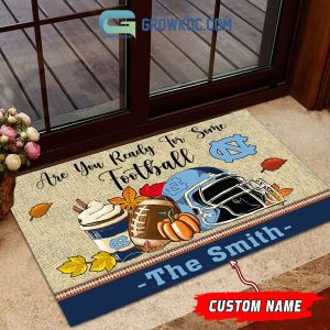 North Carolina Tar Heels NCAA Fall Pumpkin Are You Ready For Some Football Personalized Doormat