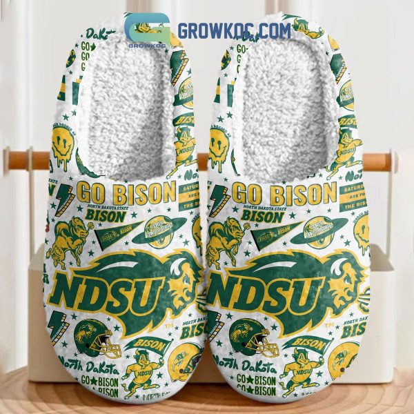 North Dakota State Bison NDSU Go Bison House Slippers