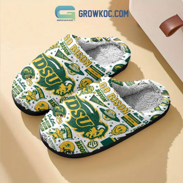 North Dakota State Bison NDSU Go Bison House Slippers