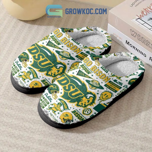 North Dakota State Bison NDSU Go Bison House Slippers