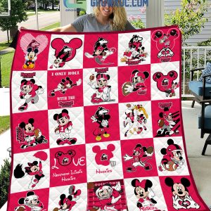Northern Illinois Huskies NCAA Mickey Disney Fleece Blanket Quilt