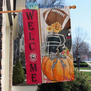 Northern Illinois NCAA Welcome Fall Pumpkin House Garden Flag