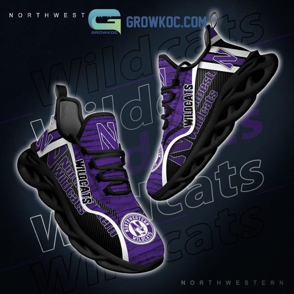 Northwestern Wildcats NCAA Clunky Sneakers Max Soul Shoes