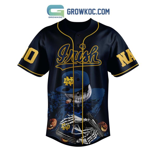 Notre Dame Fear The Irish Jack Skellington Personalized Baseball Jersey