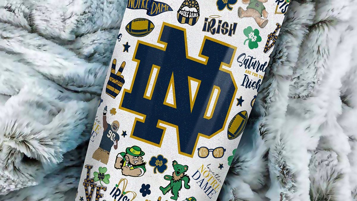 Notre Dame 20 Oz Skinny Tumbler 