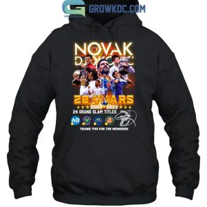 Novak Djokovic 20 Years 2003 2023 24 Grand Slam Titles Memories Shirt Hoodie Sweater