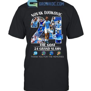 Novak Djokovic 24 Grand Slams The Goat US Open 2023 Champion Memories Shirt Hoodie Sweater