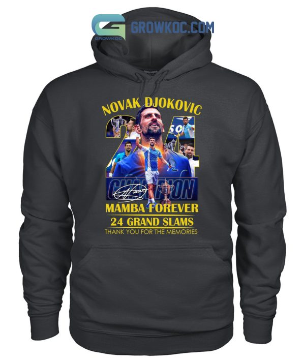 Novak Djokovic Mamba Forever 24 Grand Slams Memories Shirt Hoodie Sweater