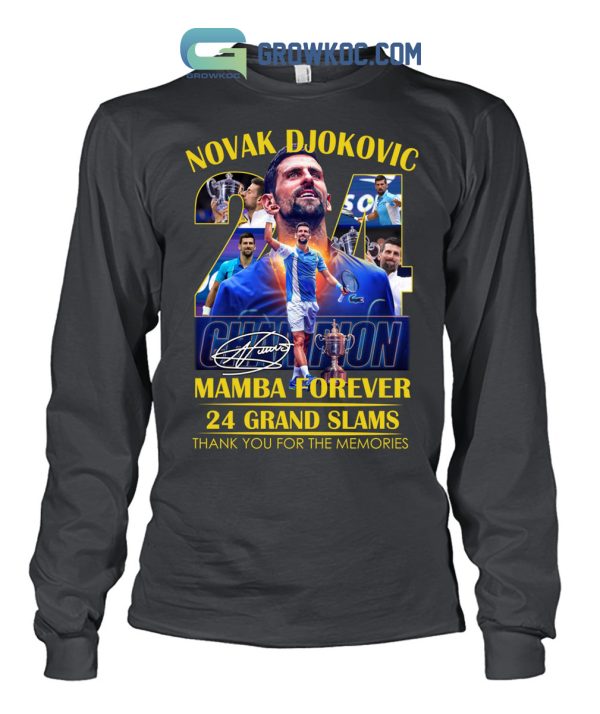 Novak Djokovic Mamba Forever 24 Grand Slams Memories Shirt Hoodie Sweater