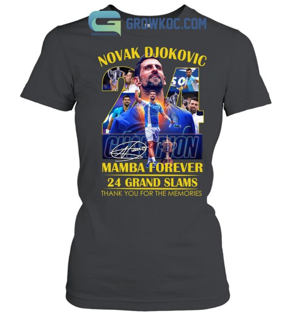 Novak Djokovic Mamba Forever 24 Grand Slams Memories Shirt Hoodie Sweater