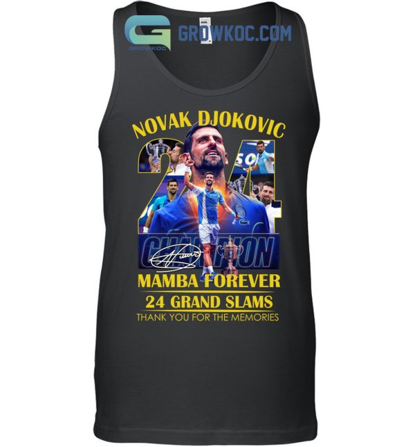 Novak Djokovic Mamba Forever 24 Grand Slams Memories Shirt Hoodie Sweater