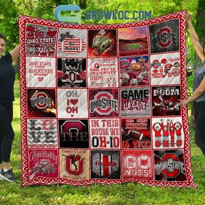 Ohio State Buckeyes NCAA Collection Design Fleece Blanket Quilt