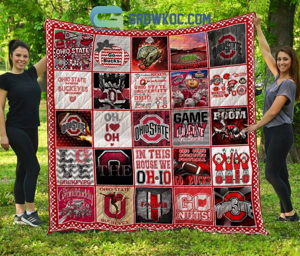 Ohio State Buckeyes NCAA Collection Design Fleece Blanket Quilt