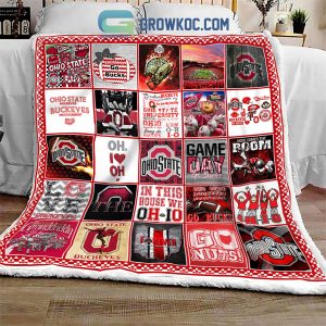 Ohio State Buckeyes NCAA Collection Design Fleece Blanket Quilt