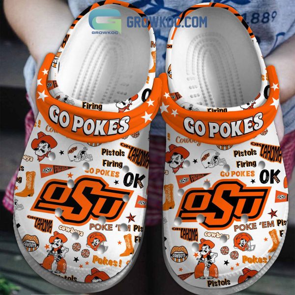 Oklahoma State Cowboys Go Pokes Pistols Firing Clogs Crocs