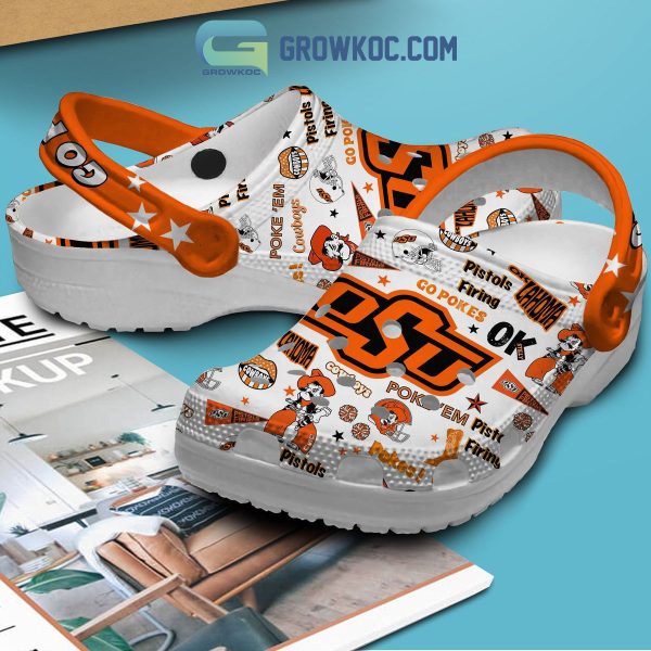 Oklahoma State Cowboys Go Pokes Pistols Firing Clogs Crocs