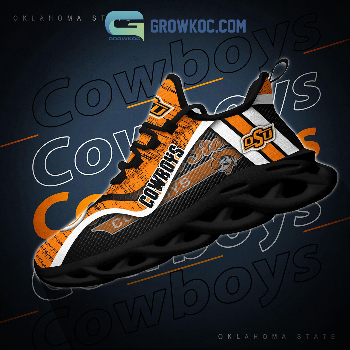 Oklahoma State Cowboys NCAA New Clunky Sneakers Max Soul Shoes For