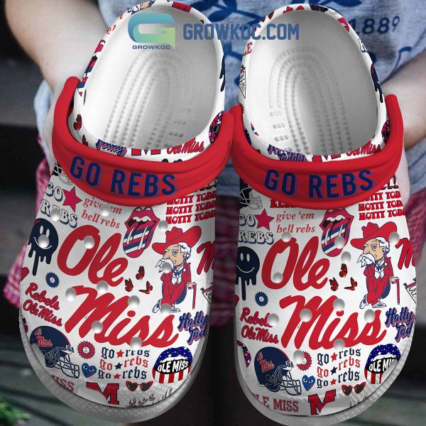 Ole Miss Rebels NCAA Go Rebs Clogs Crocs