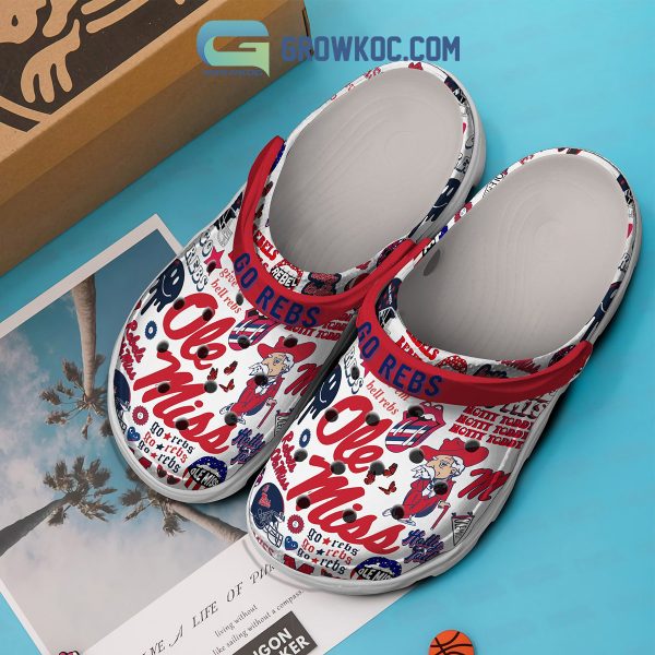 Ole Miss Rebels NCAA Go Rebs Clogs Crocs