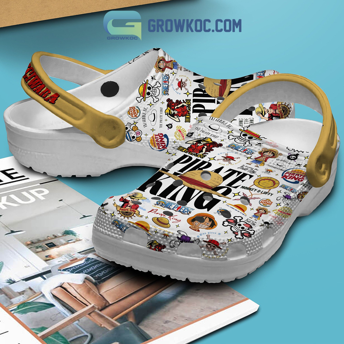One Piece Mugiwara Pirate King Clogs Crocs - Growkoc
