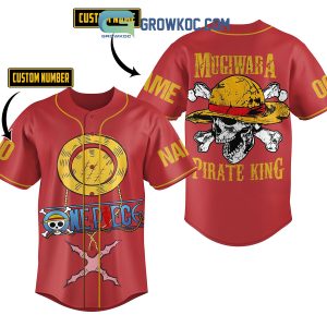 One Piece Mugiwara Pirate King Red Design Personalized Baseball Jersey
